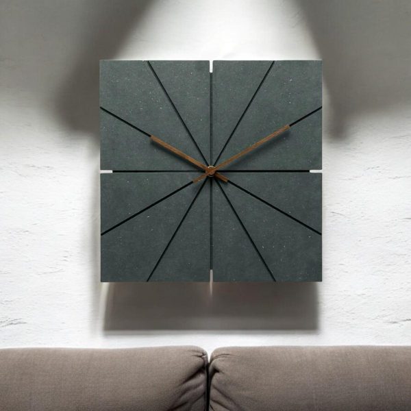 Creative Geometric Black Modern Wall Clock - Image 3