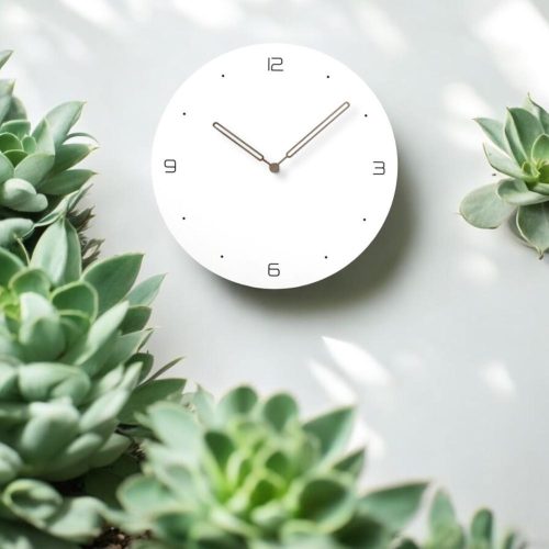 Modern Wall Clock with a White Dial