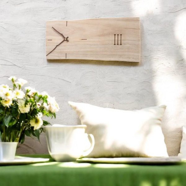 Retro Rectangular Decorative Wooden Wall Clock - Image 4