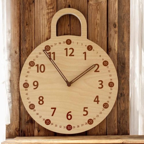 Round Wall Clock with Hanging Ears
