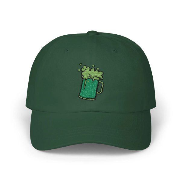Green beer embroidered baseball cap - Image 3