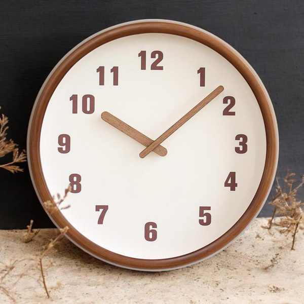 Wall Clock with a Simple White Dial