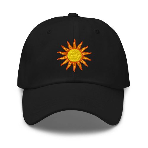 sun embroidered baseball cap