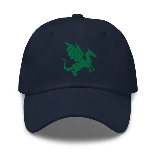 Green dragon embroidered baseball cap