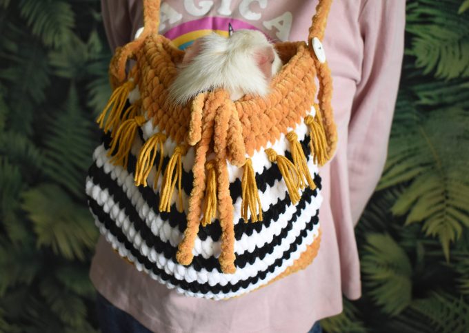 Bohemian Tassel Knitted Pet Bag - Image 10